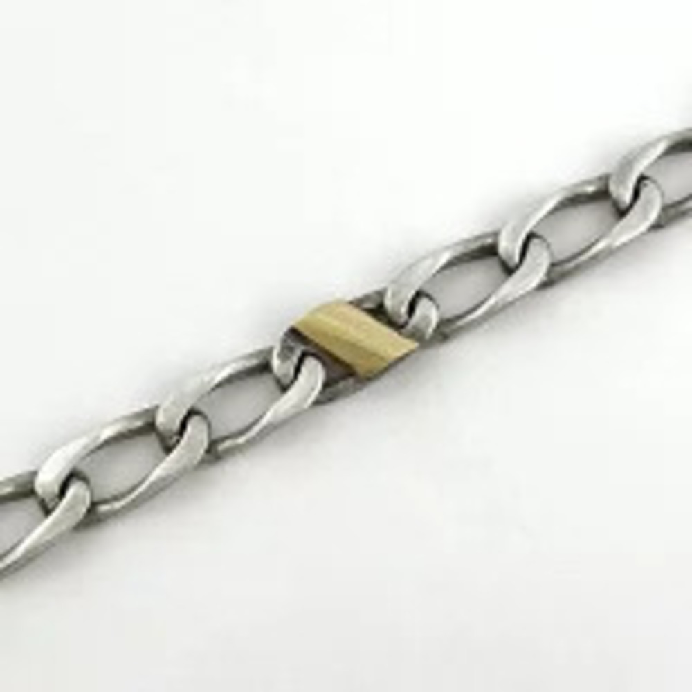 Tiffany Co Figaro Chain Necklace Combination Sterling Silver Gold